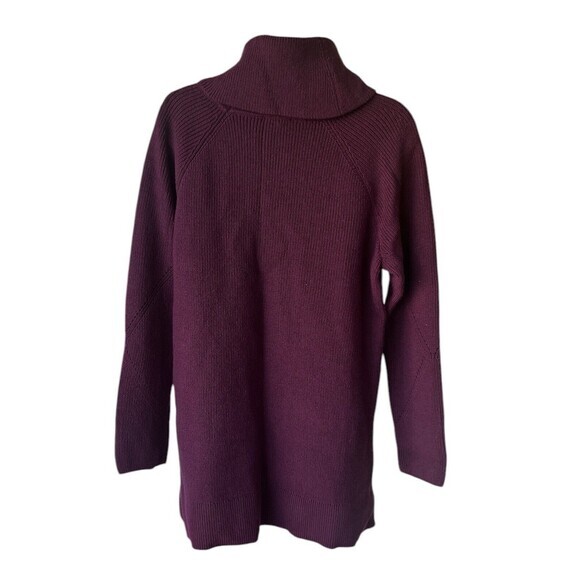 Talbots Size‎ 1X Soft Cowlneck Diamond Motif Knit Pullover Sweater Maroon - Picture 2 of 9
